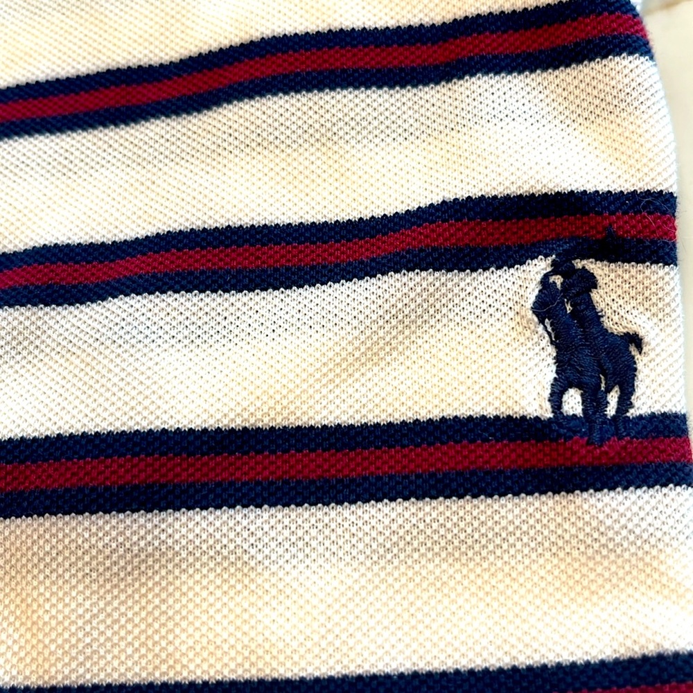 Ralph Lauren White and Black Polo Shirt Classic Stripes Moisture Management Sz.L - Picture 5 of 10
